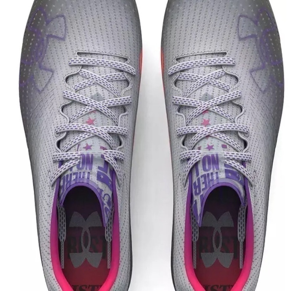 New Under Armour Blur Smoke MC Soccer Cleats Grey 3025123-100 Women's Size 9.5 - Picture 4 of 7